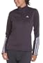 adidas Women's W RESPONSE Long-Sleeve Half-Zip Fleece Top, Night Purple, Medium