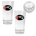 New England Patriots 2-Piece Pint Ale Glass Set with Football Bottom  (Oval Logo)