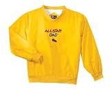 Custom embroidered Allstar Dad design on nylon windshirt