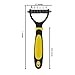 MIU COLOR Professional Pet Grooming Undercoat Rake Comb, Dematting Tool, 11 Teeth Wide (Yellow)