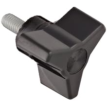 Davies Thermoset Three Arm Knob, Flute Rim, Threaded Stud, 5/16-18 Thread Size X 3/4" Thread Length, 1-1/2" Diameter (Pack of 5)