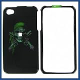 Apple iPhone 4/CDMA/4S Green Skull Protective Case