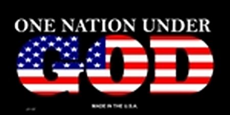 One Nation Under GOD Front License Plate