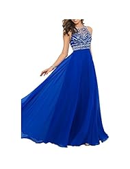 A-line Lace Jeweled Chiffon Cocktail Floor Length Fall Evening Dress/Homecoming Dress/Prom Dress/Party Dress 