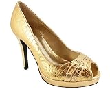 PLATFORM SNAKE PEEP TOE HEEL