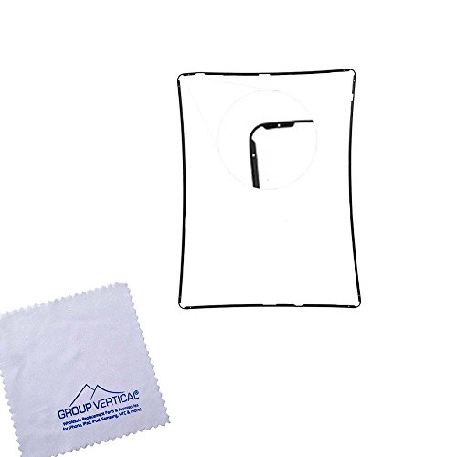 Group Vertical® Black Middle Frame Spacer Bezel with pre installed Adhesive for Apple iPad 3 & 4 / 3rd & 4th Gen A1403 A1430 A1416 A1458 A1459 A1460