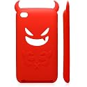 【格安保証】iPod Touch 4 Silicone Case（Red)　新登場iPod Touch 4　 悪魔　シリコンケースレット（全8色）　液晶保護フィルム　USB充電ケーブル付(363-8)