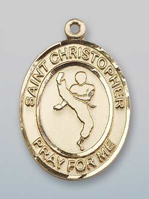 14kt Gold St. Christopher Medal
14kt Gold St. Christopher Medal
