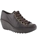 Fly London Yellow Yan Lace Up Wedge
