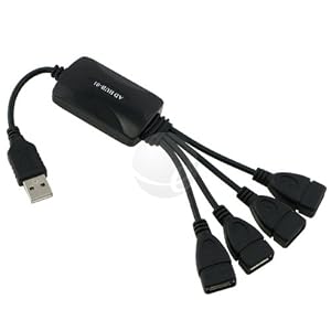 Octopus Extension 4-Port USB 2.0 Hub Adapter for Sony Playstation 3 PS3 Slim Xbox 360 Nintendo Wii
