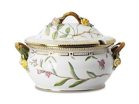 Royal Copenhagen Flora Danica Oval Covered Soup Tureen Small