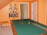 WALL STICKER MURAL VINYL NBA Milwaukee Bucks 001