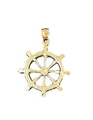 CleverEves 14K Gold Pendant Ships Wheel 4.9 - Gram(s)