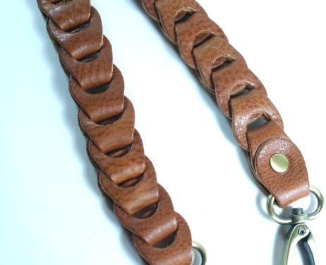 N250 Brown Color Leather Bag Shoulder Belt Replacement with Wide 2 Cm