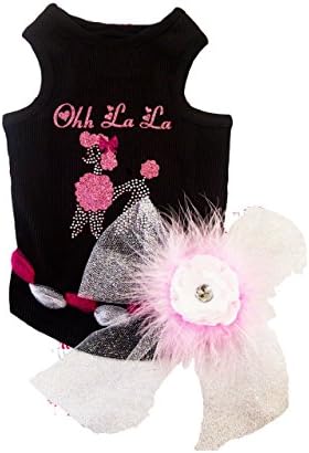 Ohh La La Rhinestone Slit Puffer Tank Top for Dogs (XX-Small)