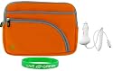 Non-OEM Amazon Kindle DX 9.7 Tri-Pocket Sleeve Case with Car Charger - Orange
