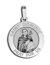 Saint Dominic Medal - Available in Solid 14K Yellow or White Gold, or Sterling Silver