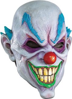 Adult Very Scary High Quality Vinyl Clown Costume Mask