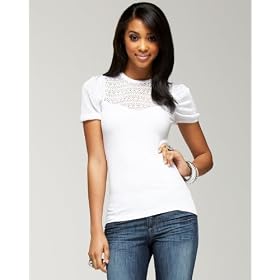 Pointelle Bodice Sweater Top