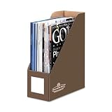 Bankers Box Decorative Magazine Files, Letter, Mocha Brown, 6 Pack (6130101)