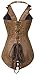 Charmian Women's Steampunk Rock Retro Halter Spiral Steel Boned Vest Corset Top