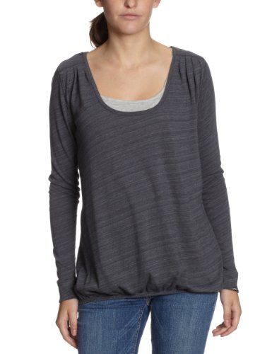 ONLY Damen Bluse 15059033, Gr. 34 (XS), Grau (EBONY) Preisvergleich