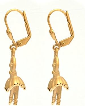 Free shipping,summer sale teenager gift Ballet Dancer Girl Earrings Gold Plated earings, trendy earings, Handmade by Jennifer Love