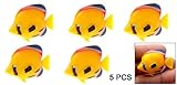 Como 5 PCS Aquarium Tank Plastic Lifelike Yellow Floating Fish image