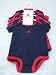 Nike Jordan Born Infants Baby Girl & Boy Lap Shoulder Bodysuit 3-6 and 6-9 Months 5 PCS with Navy and Red One Set New