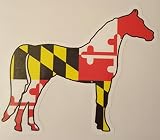 Maryland Flag Horse Sticker