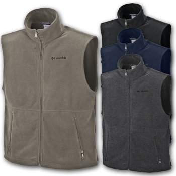 Columbia Mens Cathedral Peak Vest, Charcoal Heather, 3XT