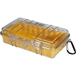 Pelican Yellow Micro Case with Clear Lid and Carabineer