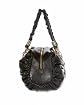 Ruched Leather Satchel Product Image