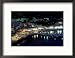 Town & Harbor at Night, Epirus, Greece Framed Photographic Poster Print by Walter Bibikow, 21x17