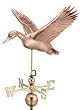 27" Luxury Polished Copper Flying Duck Weathervane