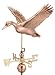 27" Luxury Polished Copper Flying Duck Weathervane