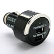 Gekiten iPad iPad2 Dual USB Car Charger 3.1A 【アップル アイパッド 用 カー シガレット パワードライブ USB チャージャー】ブラック 黒 GE-IP023-BK