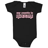 My Auntie Is Awesome Baby One-Piece, Black, 6-12 Months