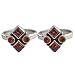 Sterling Silver Garnet Gemstone Foot Jewelry Toe Ring Handcrafted