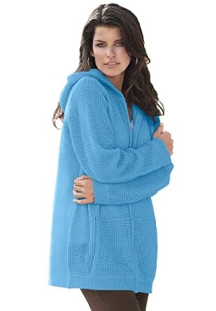 410LjV5UTZL. SY445  Roamans Plus Size Fabulous Thermal Hoodie