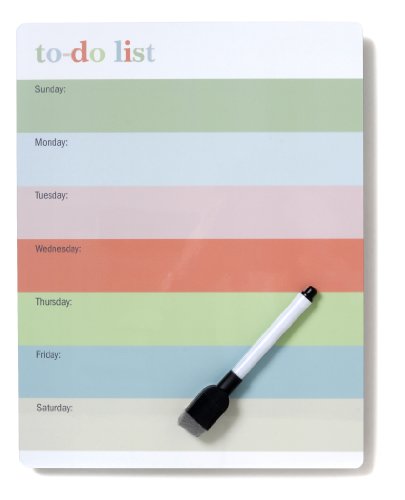 Mayfair Lane Happeez Whiteboard, Multi Strip To-Do List Weekly Planner, 12 x 9 Inch
