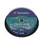 Verbatim - DataLifePlus - 10 x DVD-RW - 4,7 Go - 4x - Argent mat - Spindle