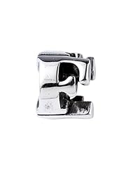 SilveRado (tm) SRM042 Sterling Silver Letter F Bead / Charm