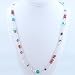 Tourmaline and Swarovski Crystal Gemstone Bead Necklace with Sterling Silver Accents, #7748