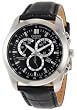 Citizen #AT1180-05E Men's Eco Drive Leather Strap Chronograph Watch