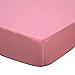 Gia Solid Coral Pink Cotton Baby Girl Fitted Crib Sheet