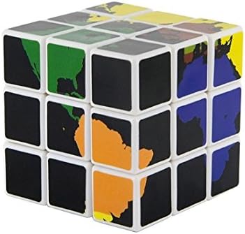 3 x 3 x 3 Hexa World Pattern Plastic Cube (Blue)
