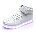 Christmas Gift: Cool High Top LED Shoes LED Light Up Sneaker & 7 Color Light & USB Charger
