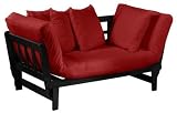 Mission style Convertible Lounge, BLACK, WINE