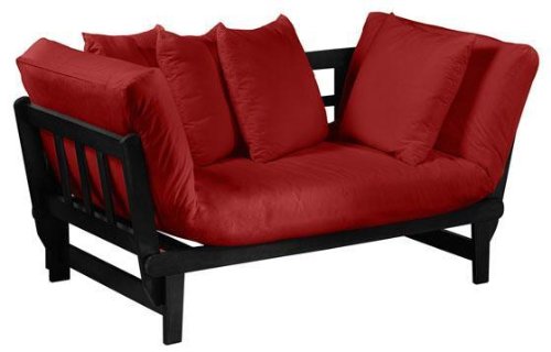 Mission style Convertible Lounge, BLACK, WINE